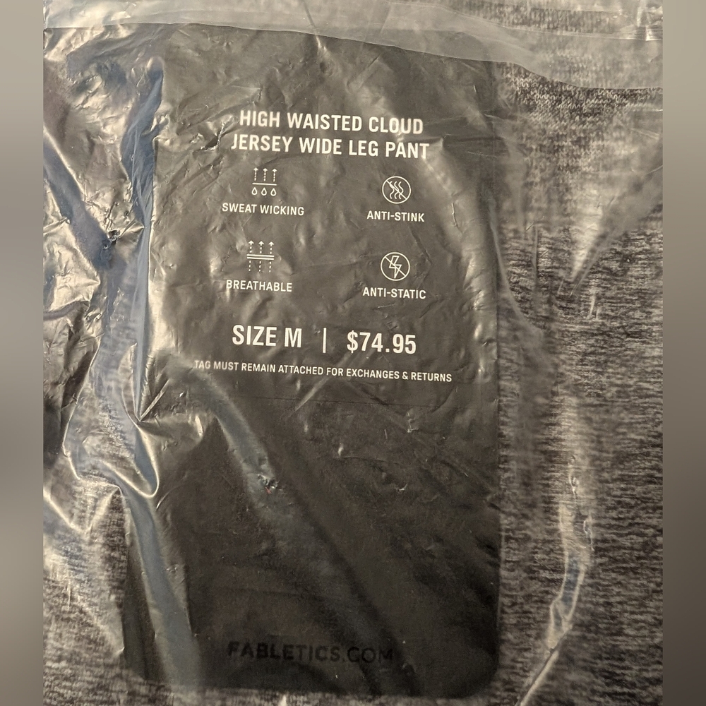 FABLETICS CLOUD JERSEY WIDE LEG JOGGERS - Picture 5 of 6